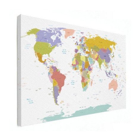 Tous les pays - pastel toile