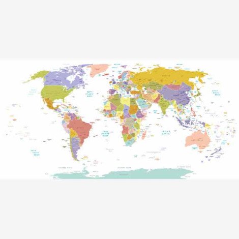 Tous les pays - pastel affiche