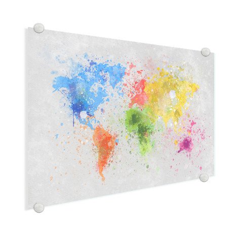 Encre colorée sur plexiglas