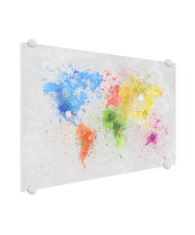 Encre colorée sur plexiglas