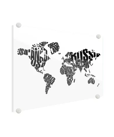 Texte noir plexiglas