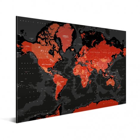 Carte du monde aluminium
