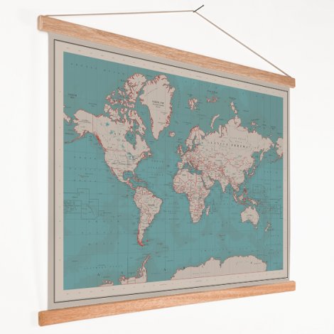 Carte du monde affiche scolaire