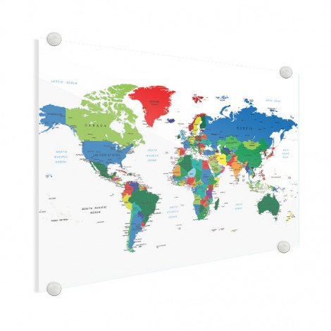 Carte du monde plexiglas