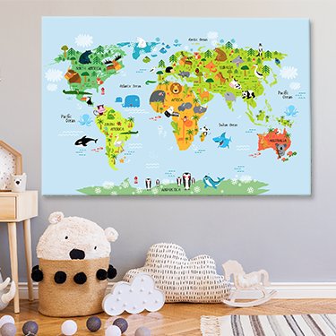 Carte du monde pour enfants